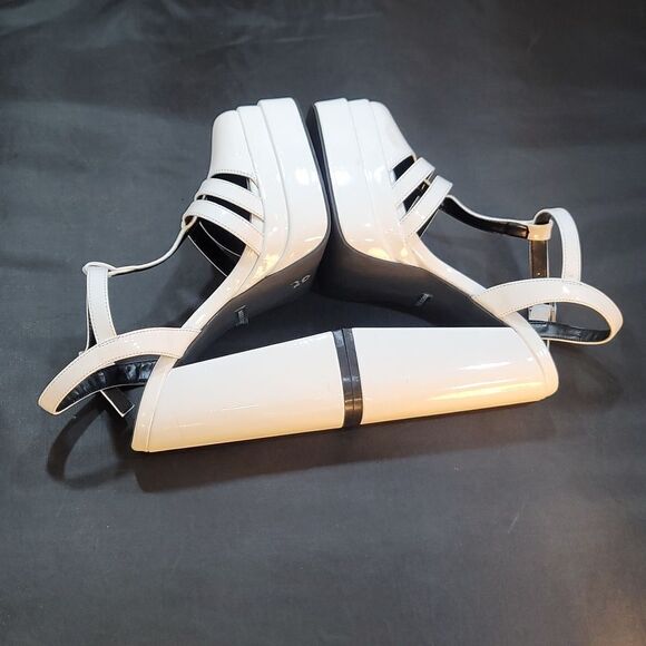 BRAND NEW SOUL PRINCESS PLAIN PLATFORM ANKLE CURVE WIDE HIGH HEEL SANDAL S2 - Picture 9 of 15